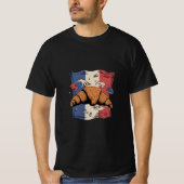 Croissant with hands funny men t-shirt design (Voorkant)