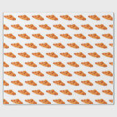 Croissant Wrapping Paper, French Food gift roll Cadeaupapier (Vlak)