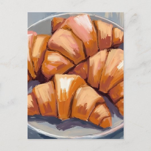 Croissants Fresh Bakery Painting Briefkaart (Voorkant)