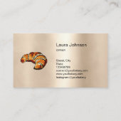 Croissants Home Bakery Rustic Vintage Visitekaartje (Achterkant)