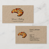 Croissants Home Bakery Rustic Vintage Visitekaartje (Voorkant / Achterkant)