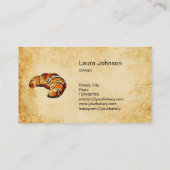 Croissants Home Bakery Rustic Vintage Visitekaartje (Achterkant)