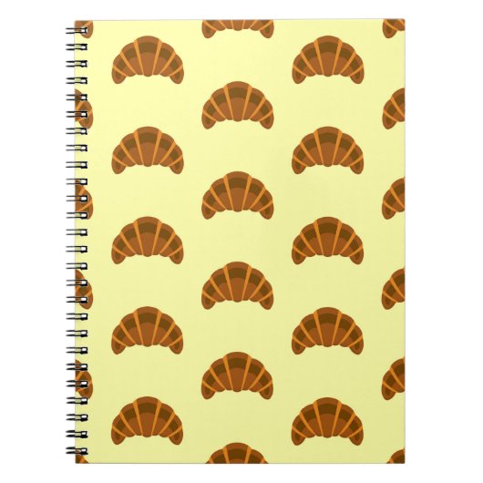 Croissants Lovers Light Yellow France French Food Notitieboek (Voorkant)