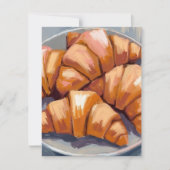 Croissants Verse Bakkerij Schilderij Kaart (Voorkant)