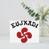 Croix Basque Euskadi Rouge Briefkaart (Staand voorkant)