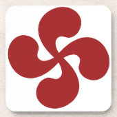 Croix Basque Rouge Lauburu Onderzetter (Voorkant)