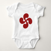 Croix Basque Rouge Lauburu Romper (Voorkant)