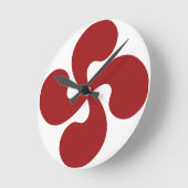 Croix Basque Rouge Lauburu Ronde Klok (Hoek)