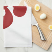 Croix Basque Rouge Lauburu Theedoek (Quarter Fold)