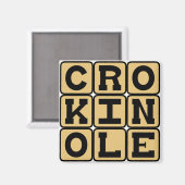 Crokinole, bordspel magneet (Voorkant / Achterkant)