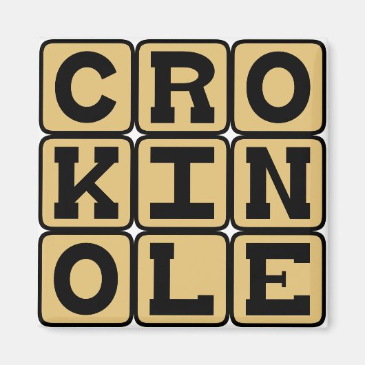 Crokinole, bordspel magneet (Voorkant)