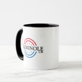Crokinole UK CLassic Logo Mok (Voorkant links)