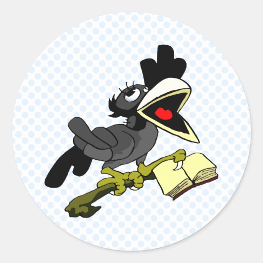 Crolinda Crow Ronde Sticker (Voorkant)