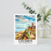 Cromer, Gem of Norfolk kust, Engeland, reis Briefkaart (Staand voorkant)