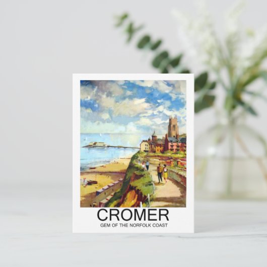 Cromer, Gem of Norfolk kust, Engeland, reis Briefkaart (Staand voorkant)