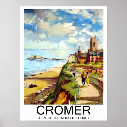 Cromer, parel van de Norfolk kust, Engeland, reis Poster (Voorkant)