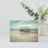 Cromer Seascape, platte Wenskaart. Kaart (Staand voorkant)