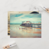 Cromer Seascape, platte Wenskaart. Kaart (Voorkant / Achterkant in situ)