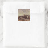 Cromwell in Dunbar, 1650 Vierkante Sticker (Tas)