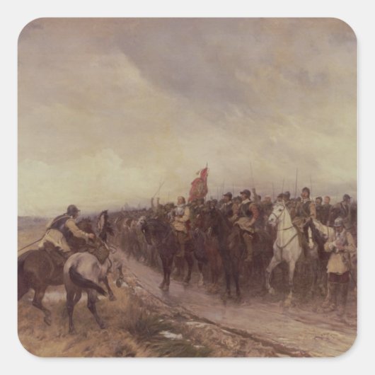Cromwell in Dunbar, 1650 Vierkante Sticker (Voorkant)