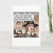 Cromwell verbiedt kerstmis feestdagen kaart (Voorkant)