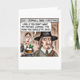 Cromwell verbiedt kerstmis feestdagen kaart