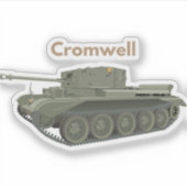Cromwell WW2 British Tank Sticker (Voorkant)