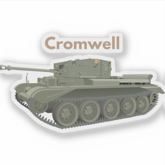 Cromwell WW2 British Tank Sticker (Voorkant)
