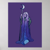 Crone Moon Goddess Pagan Art Wiccan Poster (Voorkant)