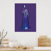 Crone Moon Goddess Pagan Art Wiccan Poster (Keuken)