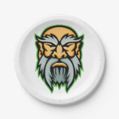 Cronos Greek God Gray Beard Paper Borden Papieren Bordje (Voorkant)