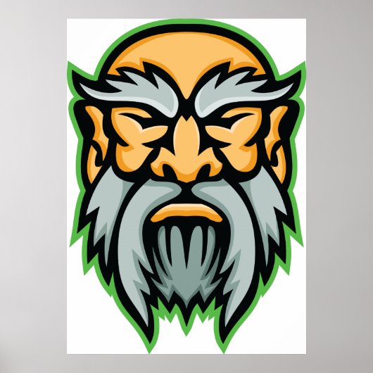 Cronos Greek God Gray Beard Poster (Voorkant)