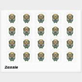 Cronos Greek God Gray Beard Square Sticker (Vel)