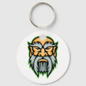 Cronos Greek God Grey Beard Keychain (Voorkant)