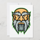 Cronos Griekse God Grey Baard Uitnodiging (Voorkant)