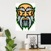 Cronos Griekse God Grijsbaard Poster (Thuiskantoor)