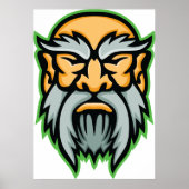 Cronos Griekse God Grijsbaard Poster (Voorkant)