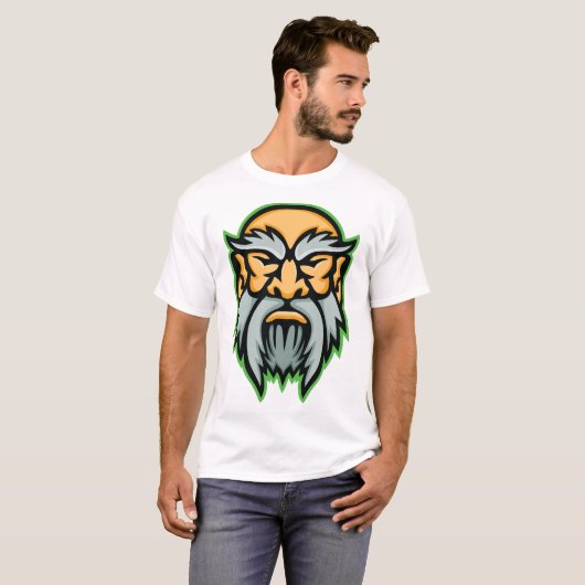 Cronos Griekse God Grijsbaard T-Shirt (Voorkant volledig)
