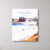 Cronulla strandvoorstad Sydney reisprint Canvas Afdruk (Voorkant)