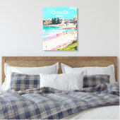 Cronulla strandvoorstad Sydney reisprint Canvas Afdruk (Insitu (Slaapkamer))