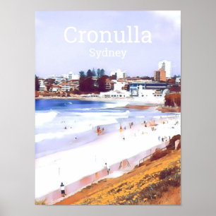 Cronulla Sydney beachside Summer-reisdruk Poster