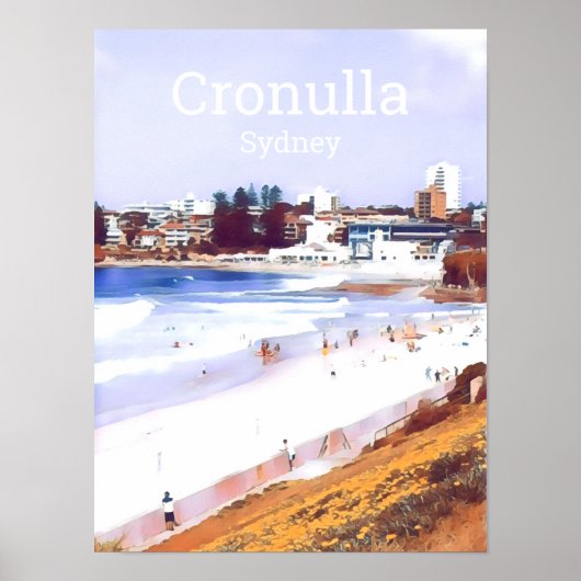 Cronulla Sydney beachside Summer-reisdruk Poster (Voorkant)