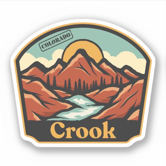 Crook, Colorado Sticker (Voorkant)