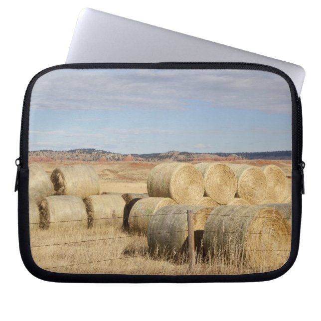 Crook County, Hooibalen Laptop Sleeve (Voorkant)