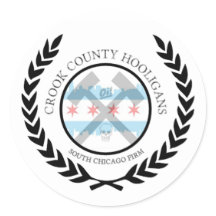 Crook County Hooligans Ronde Sticker