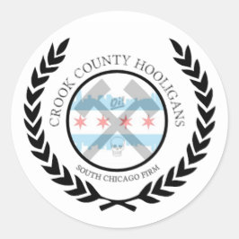 Crook County Hooligans Ronde Sticker
