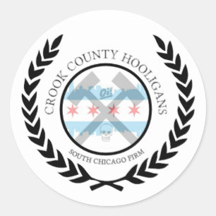 Crook County Hooligans Round Sticker