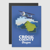 Crook County Oregon-kaart (Voorkant / Achterkant)