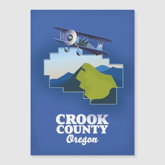 Crook County Oregon-kaart (Voorkant)