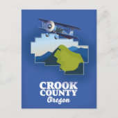 Crook County Oregon kaart (Voorkant)
